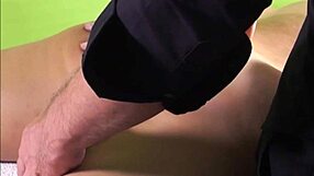 Old Wife Receives Huge Creampie Insertion, Orgasm in Front of Cuckold