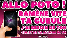 Will you open wide for your buddy turned daddy in this French gay domination audio?