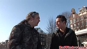 Skinny Tattooed Dutch Hooker Bent Over For Deepthroat And Cumshot