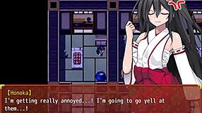 honoka battles as shrine maiden in this anime hentai part 6