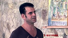 i watch 3 way porn - group sex double penetration & anal for hairy brunette