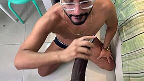 marcos goiano takes daddyblackxxx's cock in bareback anal doggystyle deepthroat