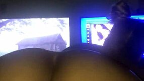 Hey, watch this ebony babe ride that dick backwards like a pro.