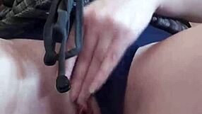 Lonely Girl Achieves Intense Orgasm by Caressing Wet Pussy