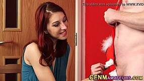 i watch redhead babe give handjob in heels