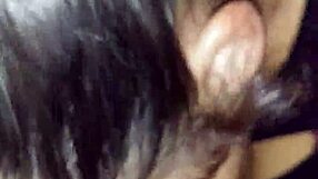 Slut sucks cock deepthroat blowjob with intense sucking