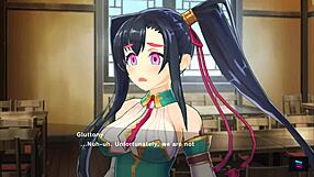 omg, riding hard in magicami koihime muso collab with wild 3some action