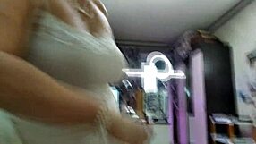 deepthroat skills of mature redhead slut with huge dildo pov