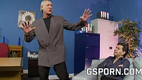 Four hot teen students get fucked by principal and friend