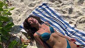 pissed on shocked girl right on a public beach today