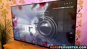 hey, this blonde beauty is sucking two hard cocks in a group scene