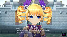 omg, riding hard in magicami koihime muso collab with wild 3some action