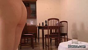 Skinny glamorous girl feels her pink snatch and tiny anal pounded