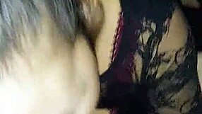 Slut sucks cock deepthroat blowjob with intense sucking