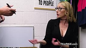 Thief surprises big tit MILF with birthday fucking gift.