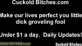 Watch me jerk off the neighbor in humiliating femdom scene