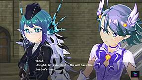 omg, riding hard in magicami koihime muso collab with wild 3some action