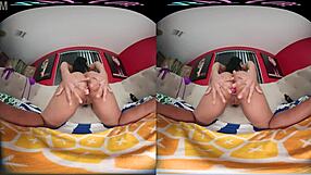 Damn! Sexy Columbian Babe Drills Her Ass with Toy in VR