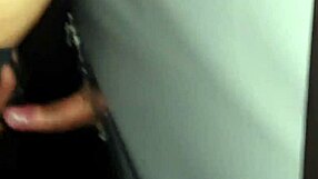 latina brunette in doggystyle with big cock and monster cock in swing glory hole