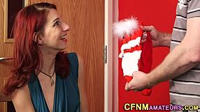 i watch redhead babe give handjob in heels