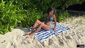 pissed on shocked girl right on a public beach today