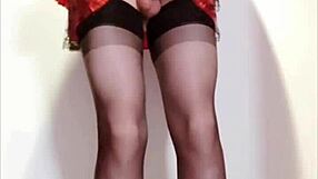 Shemale In A Court Corset Masturbating By Selena