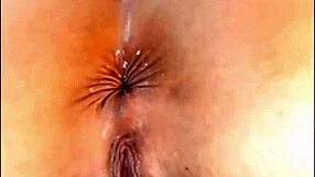 Horny crazy slut shows winks fingers big huge asshole!