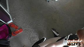 Gloved nurse Penny Pax strokes, sucks, and fucks her patient's hard cock