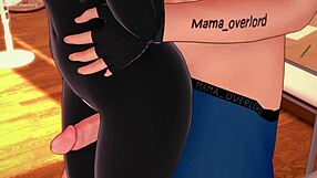 Wow, Enderman costume hentai 3D Minecraft play in bed!