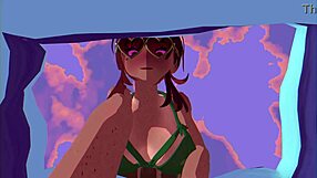 Milf Georgia's Peach Gets Worked Up to Intense Anime Orgasm