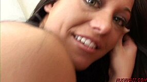 Girl shakes her naked butt in public then gets fucked hard