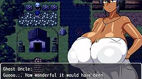 natsuki gets hot oil massage at beach in hentai game ep 8