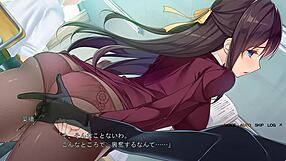 Feeling The Intense Emotions In Chikan Ochi As Shinri Counselor Meika Gives A Blowjob In Stockings, Black Scene