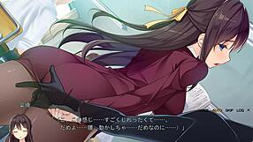 Feeling The Intense Emotions In Chikan Ochi As Shinri Counselor Meika Gives A Blowjob In Stockings, Black Scene