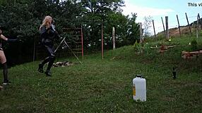 Beth Kinky's Goth Domina Intensely Trains Her Shemale Horseman Pt2