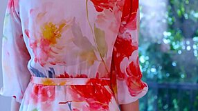 Blonde Actress Teases with Her Dresses