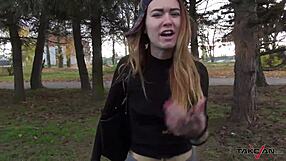 Takevan crazy homeless teen fucked raw in moving car