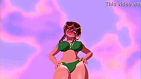 Milf Georgia's Peach Gets Worked Up to Intense Anime Orgasm