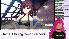 Vtuber Lewdneko dives into Shining Song Starnova Mariya route part 1, exploring the game's anime world with playful interactions.