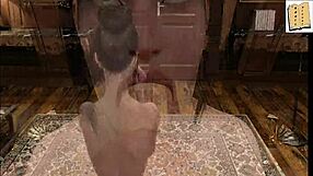 gorgeous brunette katie performs deepthroat scene