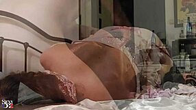 French amateur in dress and heels gets blowjob, rimming, doggystyle with toys