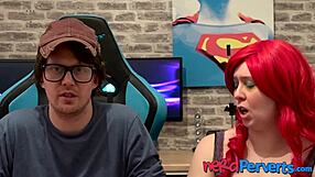 UK milf Devon Breeze demonstrates deepthroat skills in audition setting