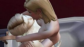 cartoon trial turns into wild alien banging in the bath