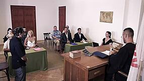 In XXX Justice, The Judge Orders Hot Group Sex And Double Penetration Treatment.