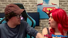 UK milf Devon Breeze demonstrates deepthroat skills in audition setting