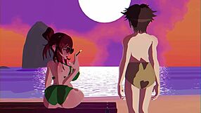 Milf Georgia's Peach Gets Worked Up to Intense Anime Orgasm