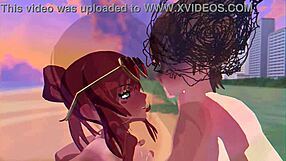 Milf Georgia's Peach Gets Worked Up to Intense Anime Orgasm