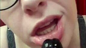 Big tits girl sucks dildo and fucks cock in wet POV domination!