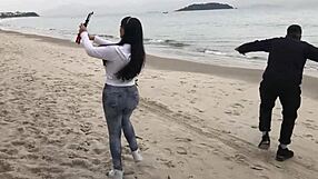 angel lima leva tony tigrao para a praia 😍