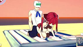 houshou marine sailor gets fucked on sex beach